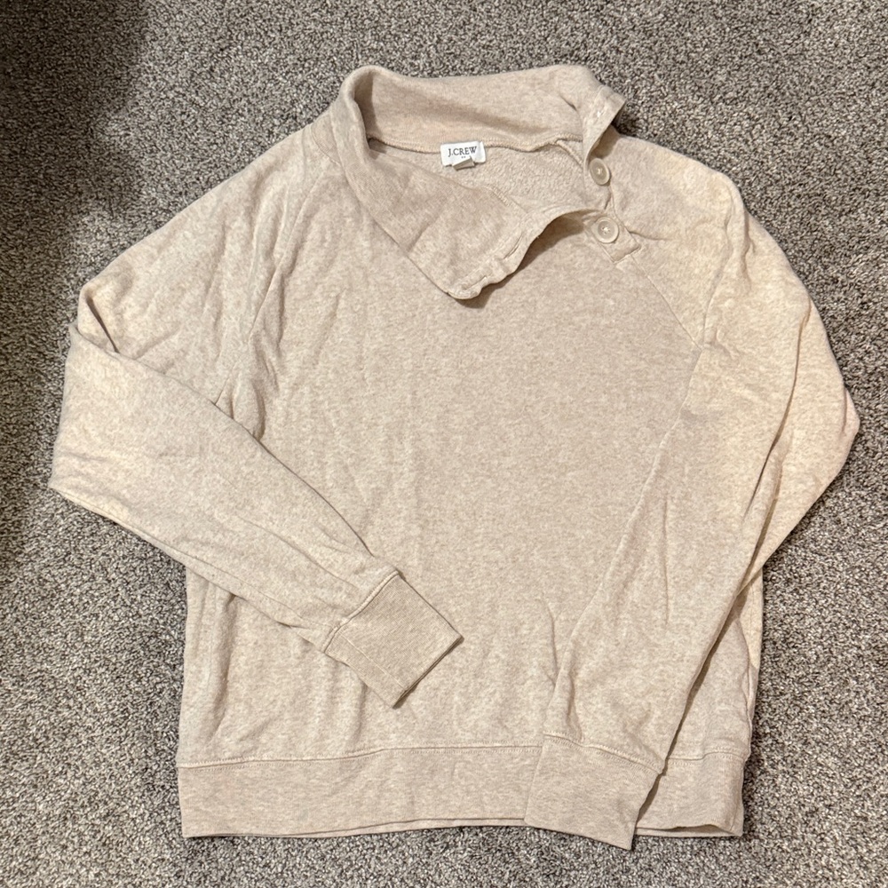 J. Crew Men's Cream Turtleneck Sweater